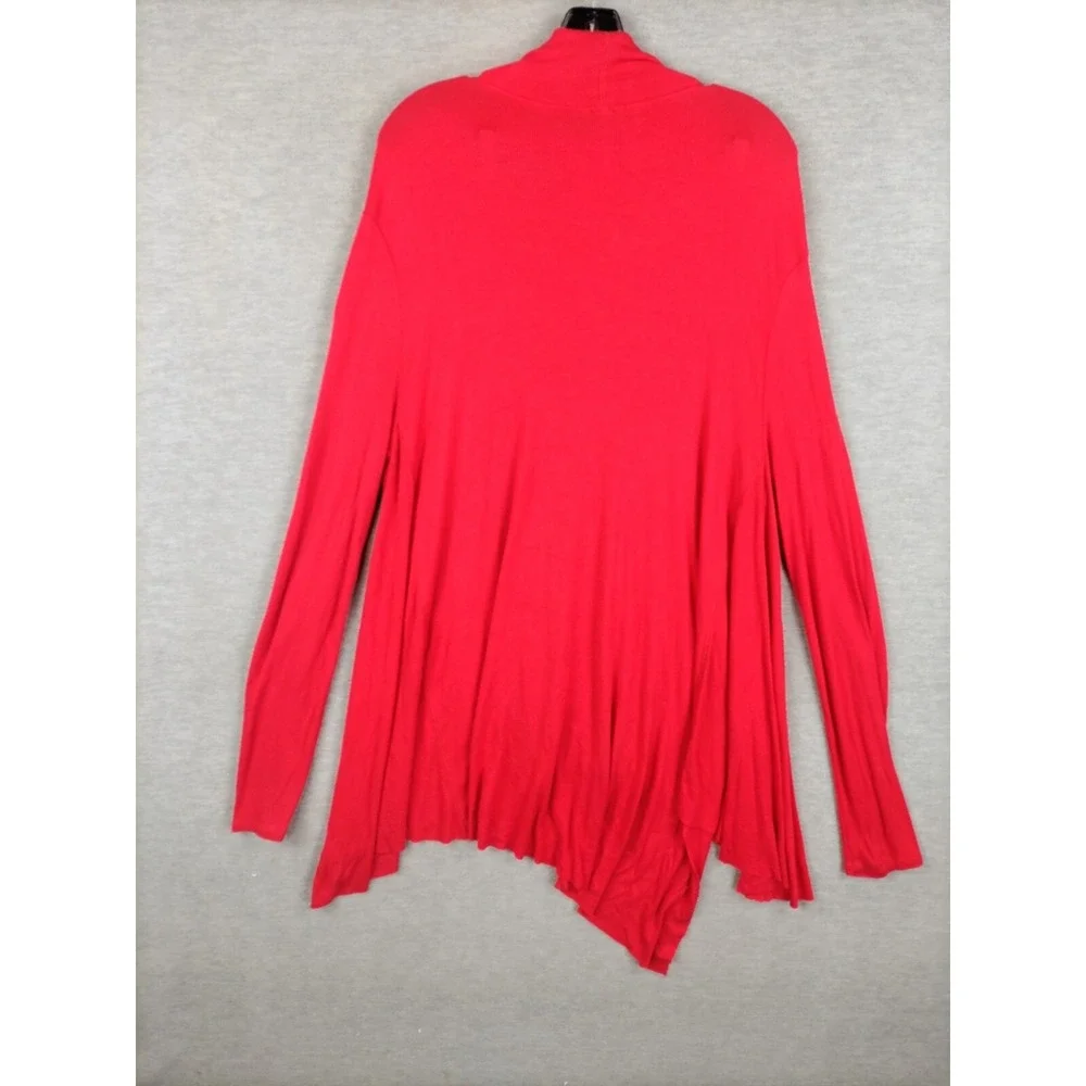 Free People Womens Sweater L Red Oversized Turtleneck‎ V Cut Out Party Holiday